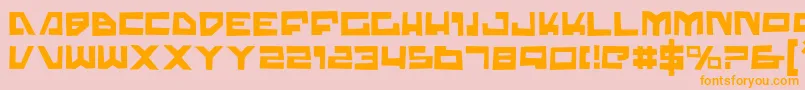 TrajiaTrash Font – Orange Fonts on Pink Background