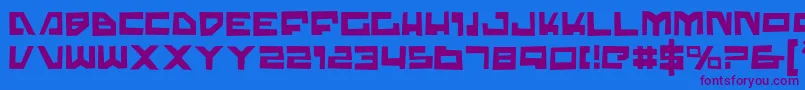 TrajiaTrash Font – Purple Fonts on Blue Background