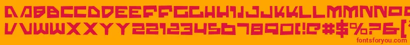 TrajiaTrash Font – Red Fonts on Orange Background