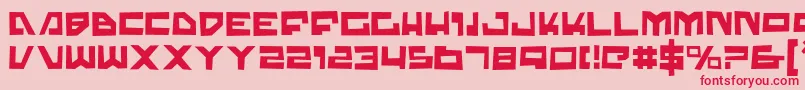TrajiaTrash-Schriftart – Rote Schriften auf rosa Hintergrund