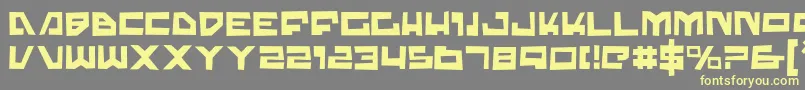 TrajiaTrash Font – Yellow Fonts on Gray Background