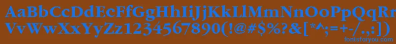 GaramonditcteeBold Font – Blue Fonts on Brown Background