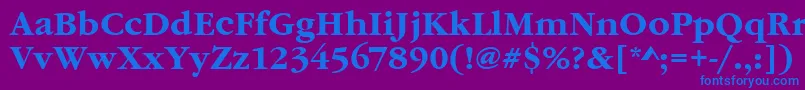 GaramonditcteeBold Font – Blue Fonts on Purple Background