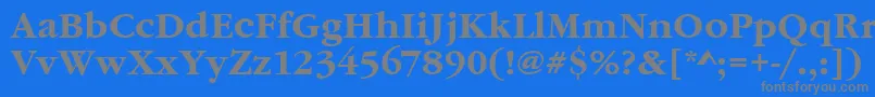 Czcionka GaramonditcteeBold – szare czcionki na niebieskim tle