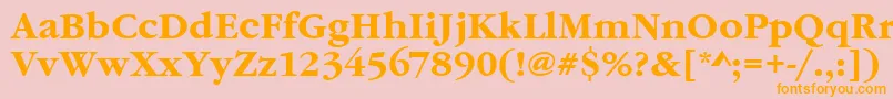 GaramonditcteeBold Font – Orange Fonts on Pink Background