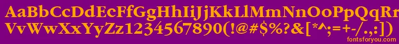 GaramonditcteeBold Font – Orange Fonts on Purple Background