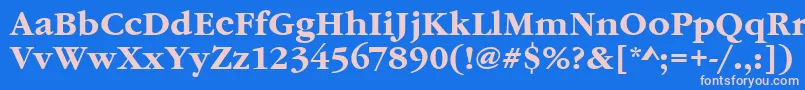 Подробнее о шрифте GaramonditcteeBold Шрифт GaramonditcteeBold – розовые шрифты на синем фоне