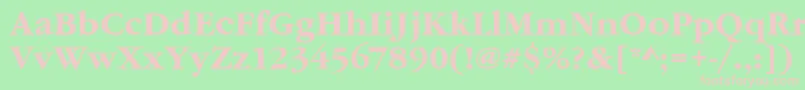 GaramonditcteeBold Font – Pink Fonts on Green Background