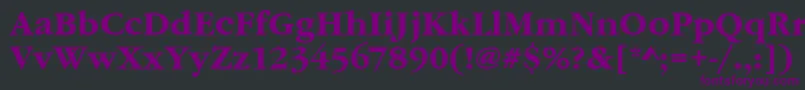 GaramonditcteeBold Font – Purple Fonts on Black Background