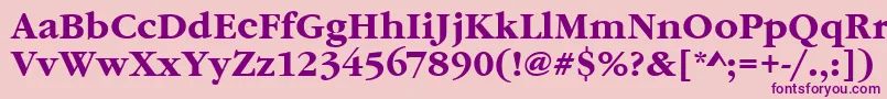 GaramonditcteeBold Font – Purple Fonts on Pink Background