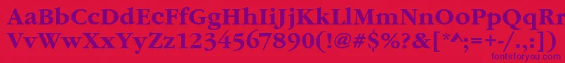 GaramonditcteeBold Font – Purple Fonts on Red Background