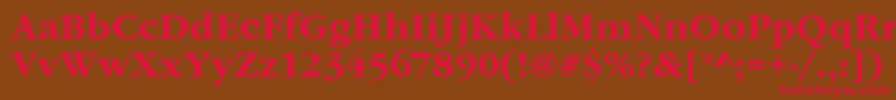 GaramonditcteeBold Font – Red Fonts on Brown Background