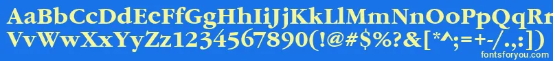 GaramonditcteeBold Font – Yellow Fonts on Blue Background