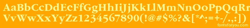 GaramonditcteeBold Font – Yellow Fonts on Orange Background