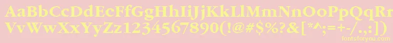GaramonditcteeBold Font – Yellow Fonts on Pink Background