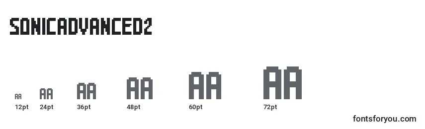 SonicAdvanced2 Font Sizes
