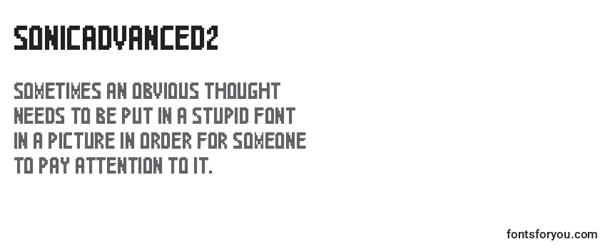 Review of the SonicAdvanced2 Font