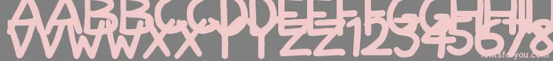 Fonte NerdyNorms – fontes rosa em um fundo cinza