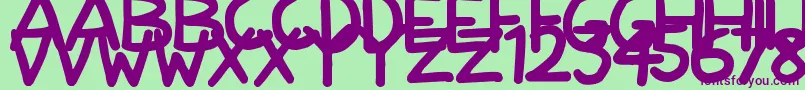 Шрифт NerdyNorms – фиолетовые шрифты на зелёном фоне