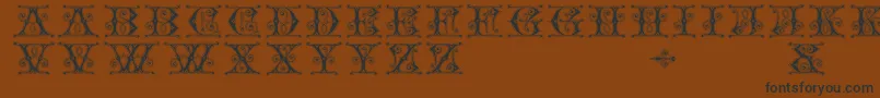 Gingerbread-Schriftart – Schwarze Schriften auf braunem Hintergrund