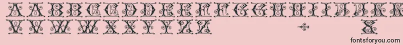 Gingerbread-Schriftart – Schwarze Schriften auf rosa Hintergrund