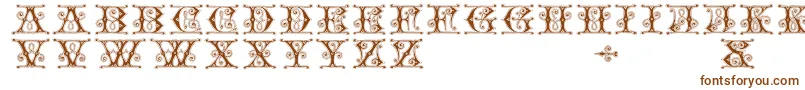 Gingerbread-Schriftart – Braune Schriften auf weißem Hintergrund