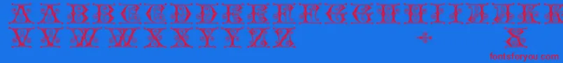 Gingerbread Font – Red Fonts on Blue Background