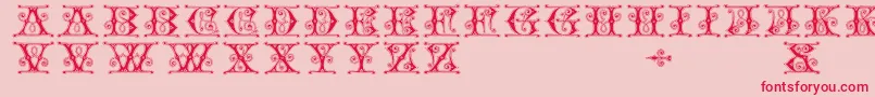 Gingerbread Font – Red Fonts on Pink Background