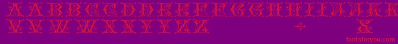 Gingerbread Font – Red Fonts on Purple Background