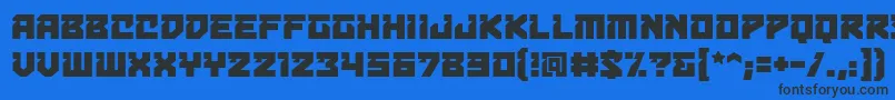 Bulletproofdecobb Font – Black Fonts on Blue Background