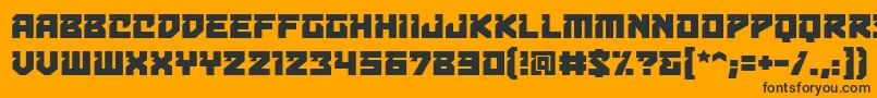 Bulletproofdecobb Font – Black Fonts on Orange Background