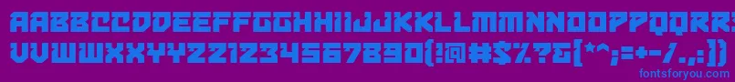 Bulletproofdecobb Font – Blue Fonts on Purple Background