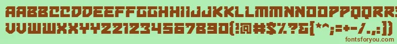 Bulletproofdecobb Font – Brown Fonts on Green Background