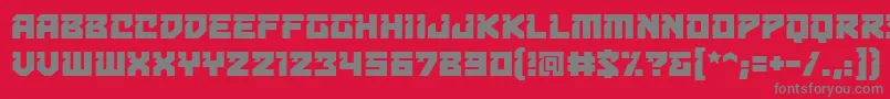 Bulletproofdecobb Font – Gray Fonts on Red Background