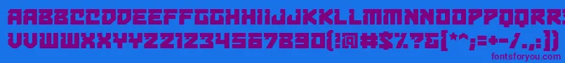 Bulletproofdecobb Font – Purple Fonts on Blue Background