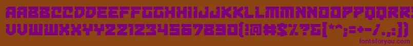 Bulletproofdecobb Font – Purple Fonts on Brown Background