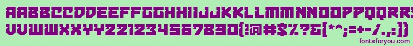 Bulletproofdecobb Font – Purple Fonts on Green Background