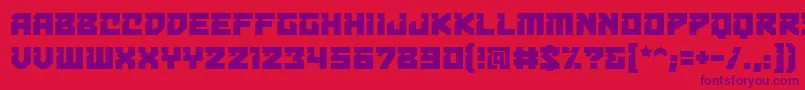 Bulletproofdecobb Font – Purple Fonts on Red Background