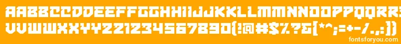 フォントBulletproofdecobb – オレンジの背景に白い文字