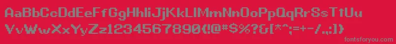 G.B.Boot Font – Gray Fonts on Red Background