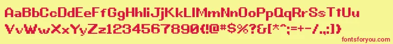 G.B.Boot Font – Red Fonts on Yellow Background