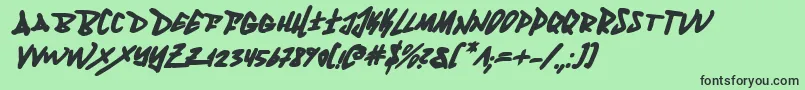Fantombi Font – Black Fonts on Green Background