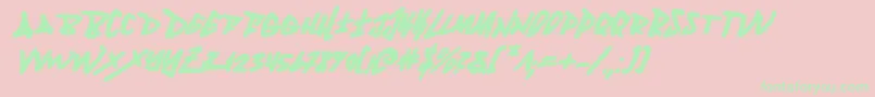 Fantombi Font – Green Fonts on Pink Background