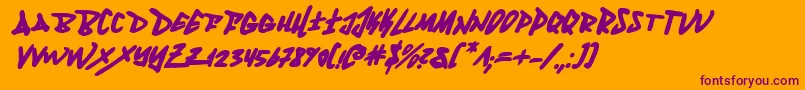 Fantombi Font – Purple Fonts on Orange Background
