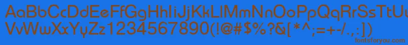 BahamasPragmatica Font – Brown Fonts on Blue Background