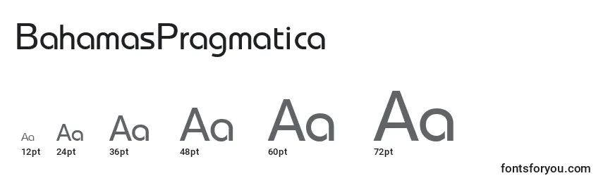 Размеры шрифта BahamasPragmatica