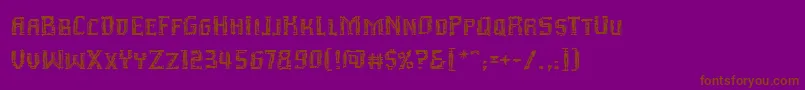 Inhuman Font – Brown Fonts on Purple Background