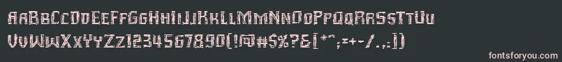 Шрифт Inhuman – розовые шрифты на чёрном фоне