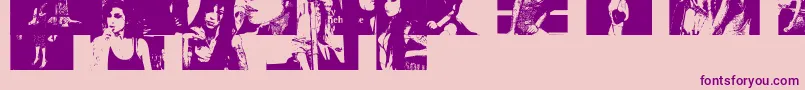 fuente Amybats2 – Fuentes Moradas Sobre Fondo Rosa