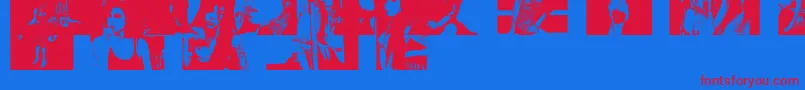 フォントAmybats2 – 赤い文字の青い背景
